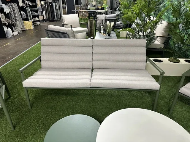 Gartensitzgruppe grün, Set 3 teiliges Loungeset grün