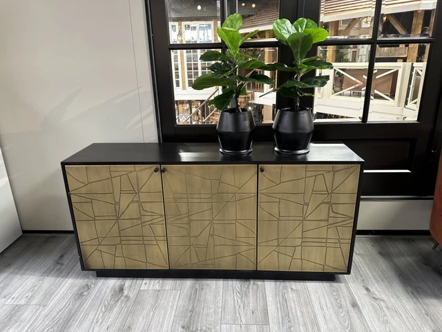 Sideboard schwarz-Gold, Anrichte Gold-schwarz, Breite 160 cm (Ausverkauft)
