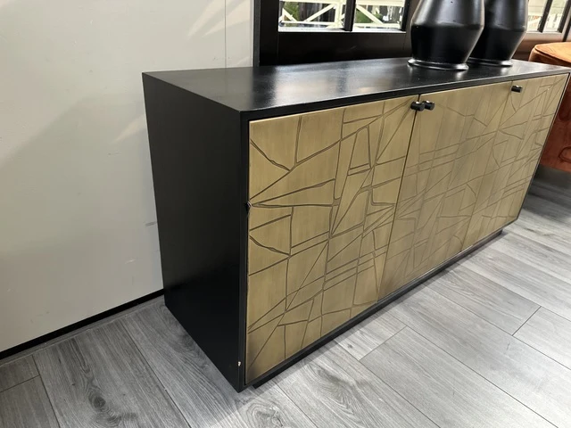 Sideboard schwarz-Gold, Anrichte Gold-schwarz, Breite 160 cm (Ausverkauft)