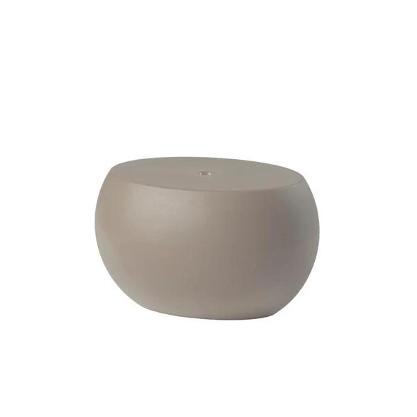 Beistelltisch taupe-grau Kunststoff, Garten-Beistelltisch grau Kunststoff, Outdoor Beistelltisch grau