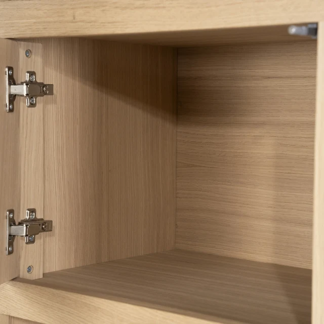 TV Schrank modern Farbe Naturholz, Schrank Naturholz mit zwei Türen, Fernsehschrank Naturholz, Breite 160 cm