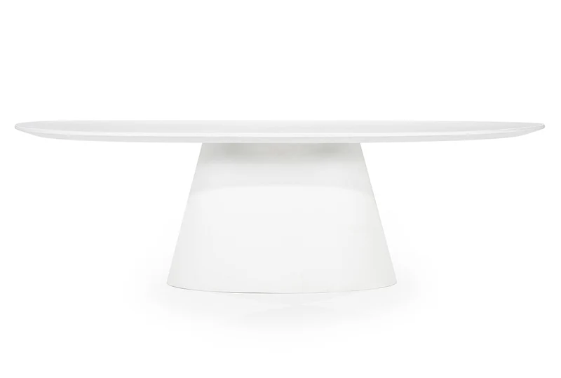 Esstisch weiß oval, ovaler Esstisch weiß, Tisch weiß. Länge 250 cm