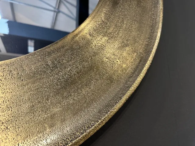 Spiegel rund Bronze, Wandspiegel rund Gold, Durchmesser 88 cm