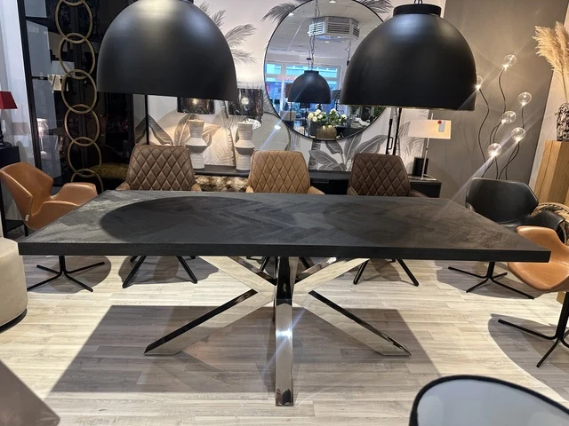 Tischgestell Silber, Tischgestell verchromt, Länge 140 cm