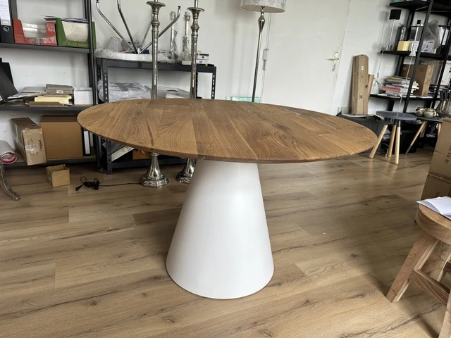Tischgestell rund weiß, Tischfuß weiß, Tischgestell weiß rund, Breite 55 cm