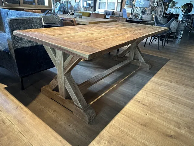 Esstisch Teak, Gartentisch Massivholz, Tisch Holz, Länge 220 cm