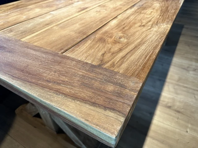 Esstisch Teak, Gartentisch Massivholz, Tisch Holz, Länge 220 cm