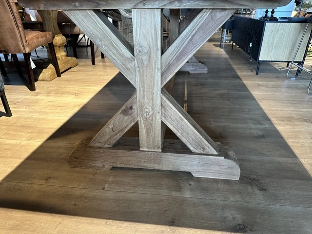 Esstisch Teak, Gartentisch Massivholz, Tisch Holz, Länge 220 cm