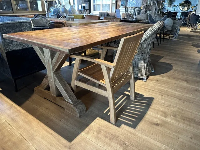 Esstisch Teak, Gartentisch Massivholz, Tisch Holz, Länge 280 cm
