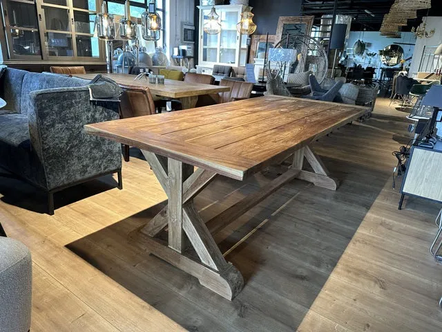 Esstisch Teak, Gartentisch Massivholz, Tisch Holz, Länge 260 cm