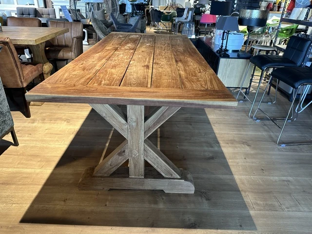 Esstisch Teak, Gartentisch Massivholz, Tisch Holz, Länge 260 cm