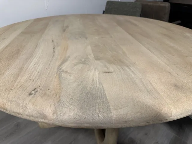 Esstisch Massivholz rund, runder Tisch Holz, Durchmesser 130 cm