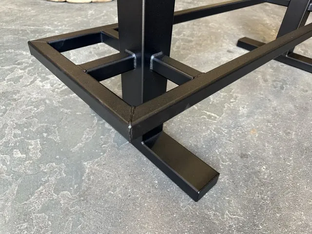 Bartischgestell schwarz, Tischgestell für eine Bartisch, Bartischfüße schwarz, Breite 220 cm