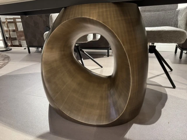 Esstisch Keramik-Tischplatte, Tisch Bronze Tischplatte Keramik, Länge 220 cm