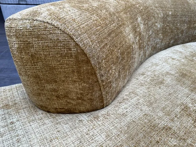 Sofa halbrund gelb, Sitzsofa gelb, Breite 300 cm