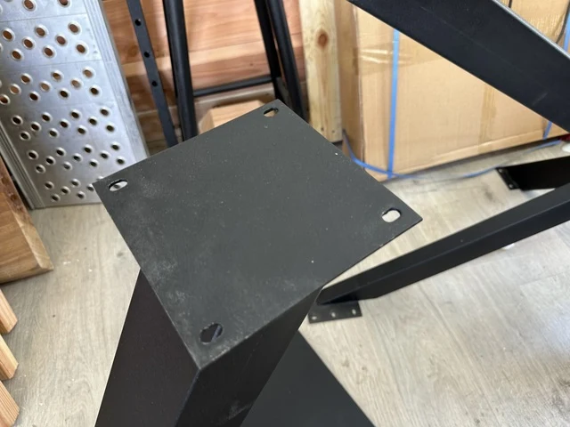 Tischgestell Metall schwarz, Tischfuß schwarz, Metall Tischgestell schwarz, Breite 100 cm