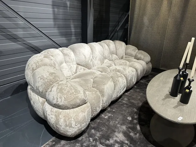 Sofa beige 3 Sitzer, Sitzsofa beige, Breite 253 cm