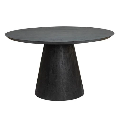 Esstisch schwarz rund, Tisch rund schwarz, Durchmesser 130 cm