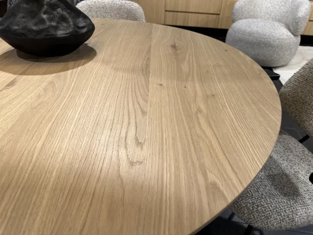 Esstisch rund Farbe Eiche-Natur, Naturholz Tisch rund, Durchmesser 130 cm