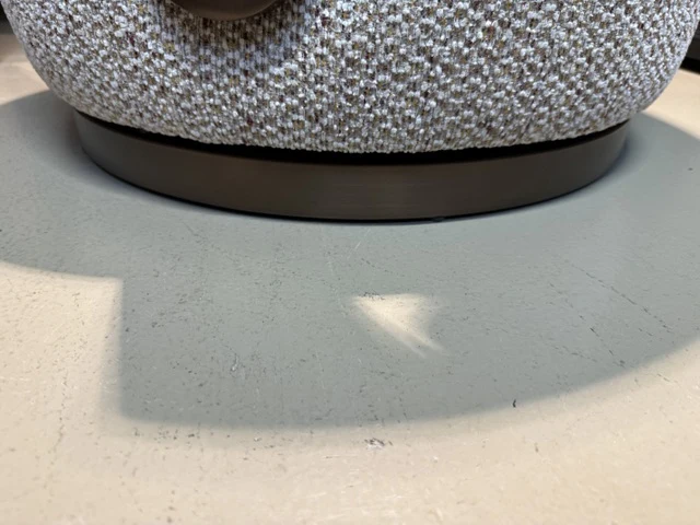 Sessel creme-braun, drehbarer Sessel Metall-Gestell