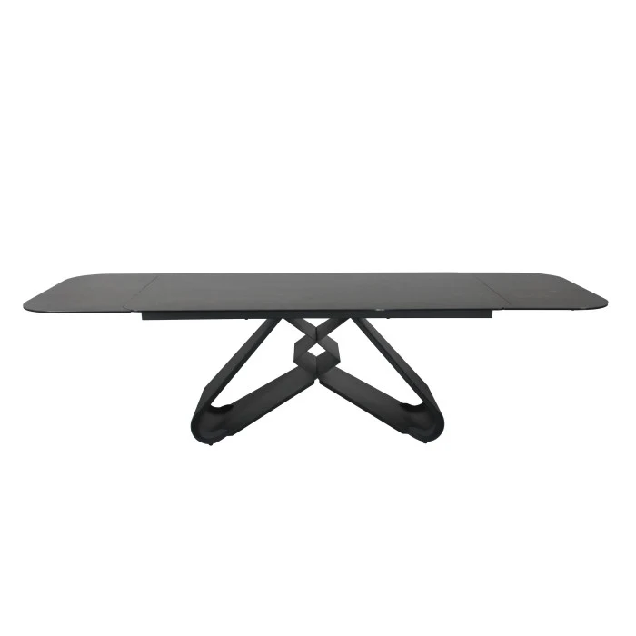 Keramik Esstisch ausziehbar grau, Esstisch grau Marmoroptik Keramik Tischplatte, Tisch Keramik ausziehbar, Länge 180-280 cm