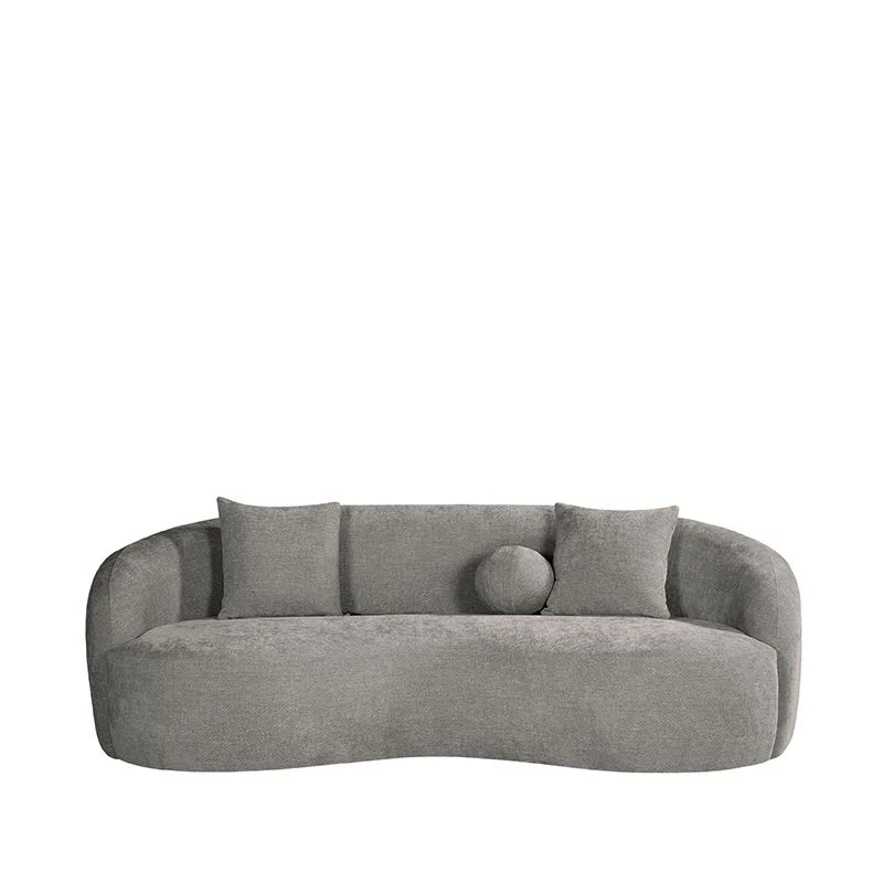 Sofa grau, 3 Sitzer Sofa grau, Breite 203 cm