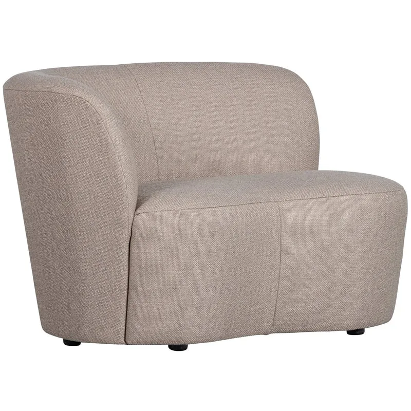 Sofa Farbe Sand, 2 Sitzer Sofa Seitenlehne links, Breite 112 cm