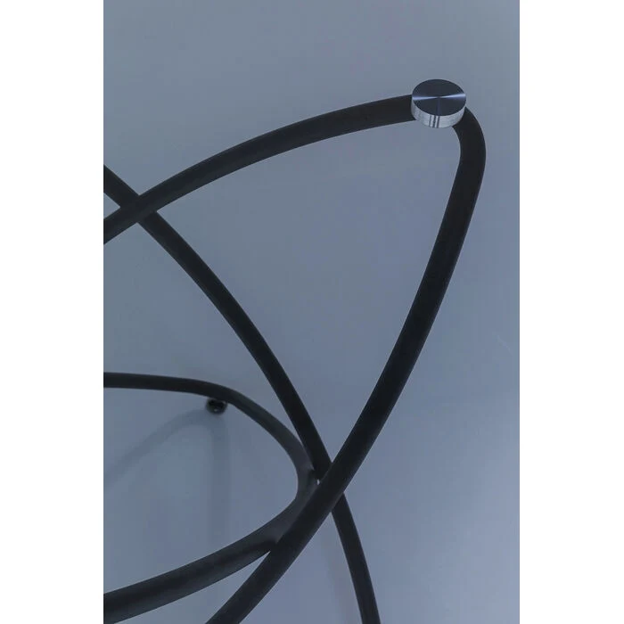 Runder Glastisch schwarz, Esstisch rund schwarz, Glastisch rund, Durchmesser 120 cm