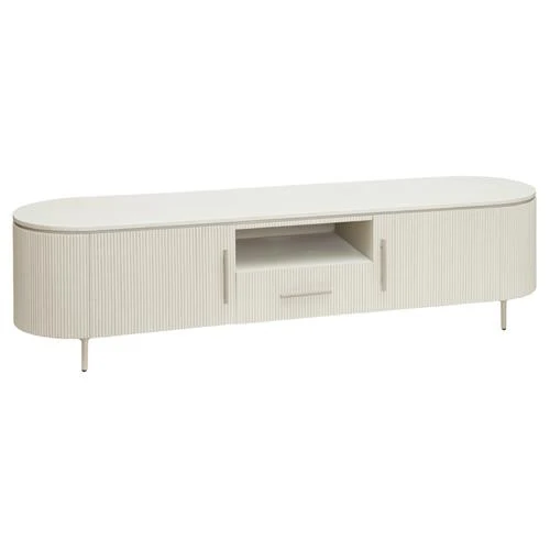 Fernseheschrank beige-weiß, TV Schrank beige-weiß, Breite 185 cm