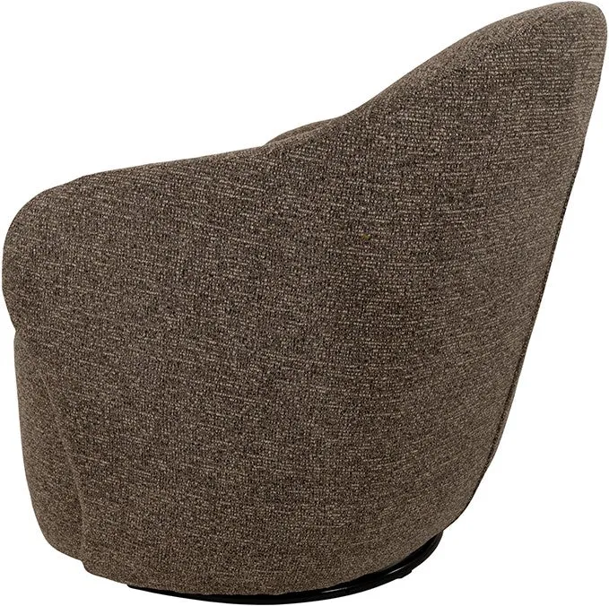 Sessel drehbar braun, drehbarer Sessel braun gepolstert