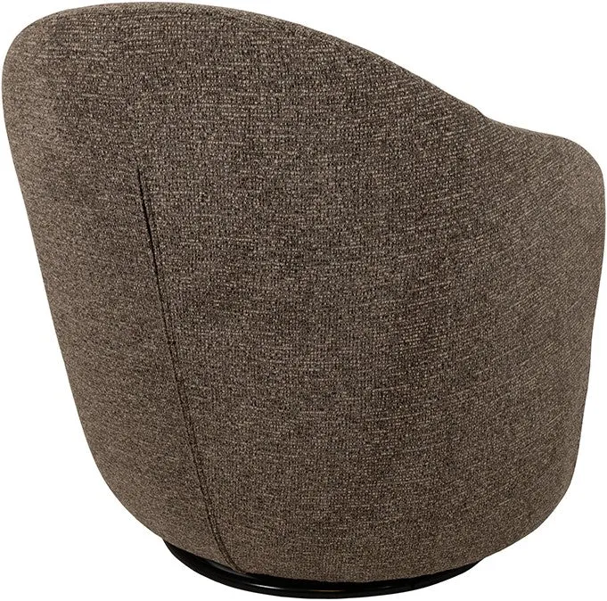 Sessel drehbar braun, drehbarer Sessel braun gepolstert