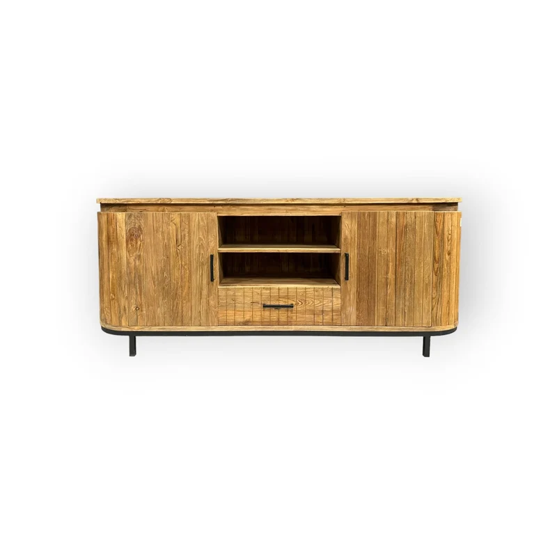 Sideboard Teak-Holz, Anrichte Holz, Breite 220 cm