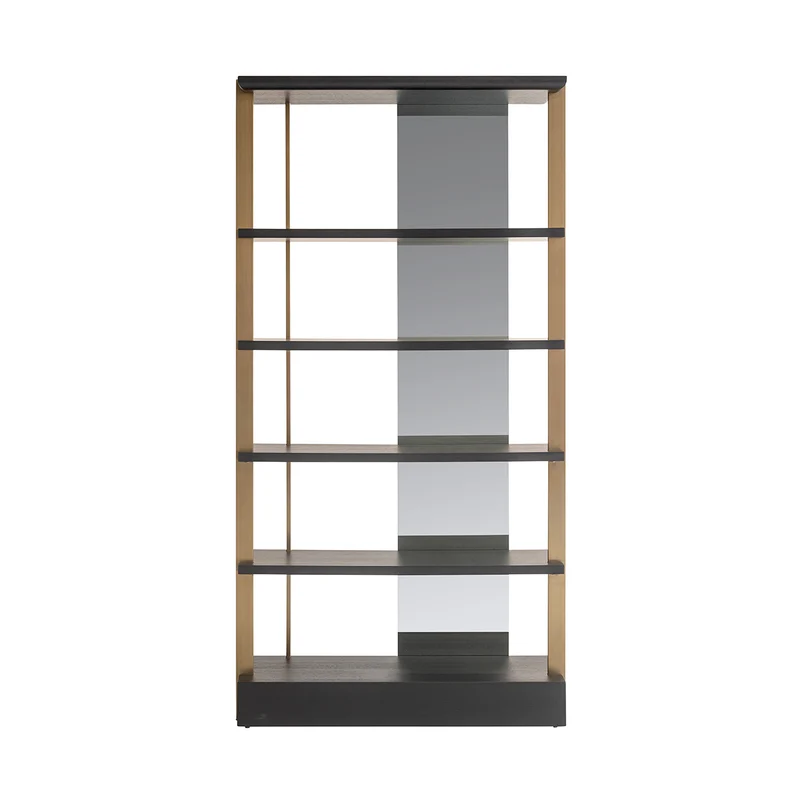 Regal schwarz-Gold, Bücherregal Gold-schwarz, Breite 112 cm
