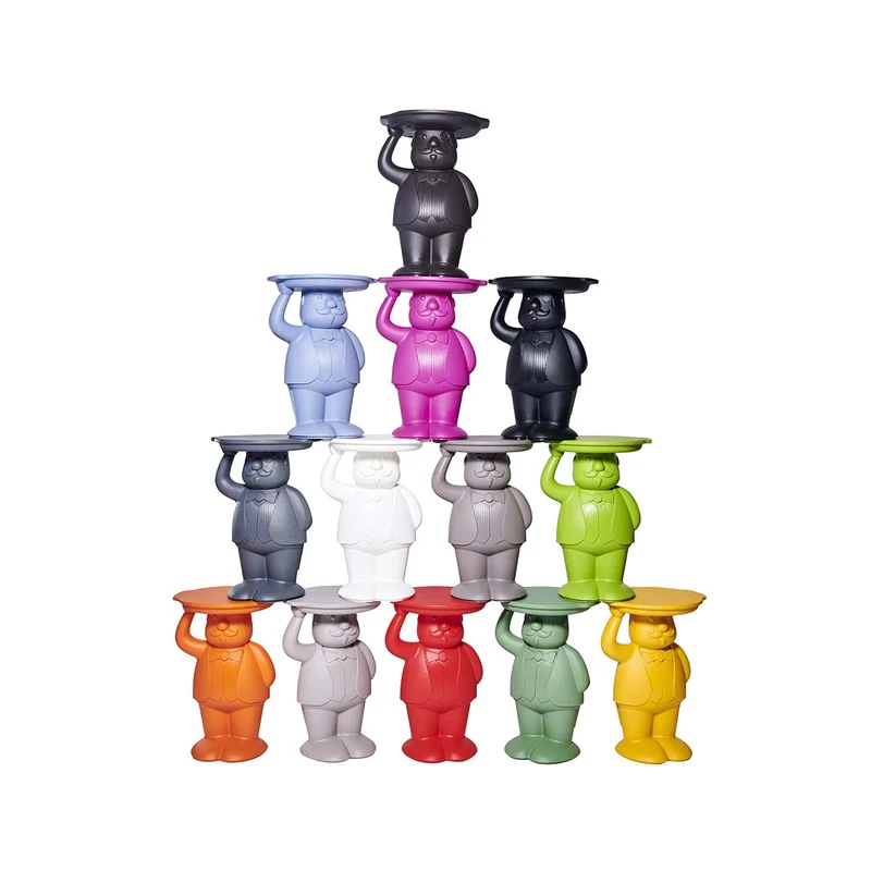 Garten-Beistelltisch grau, Beistelltisch grau Kunststoff, Höhe 60 cm