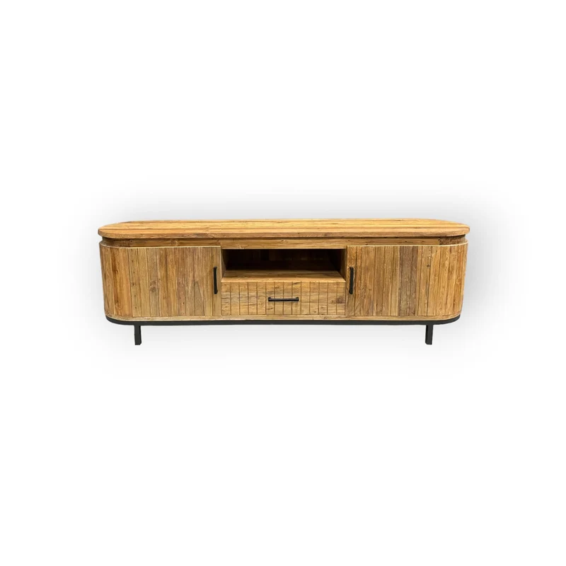 TV Schrank Holz, Fernseheschrank Holz, Breite 220 cm
