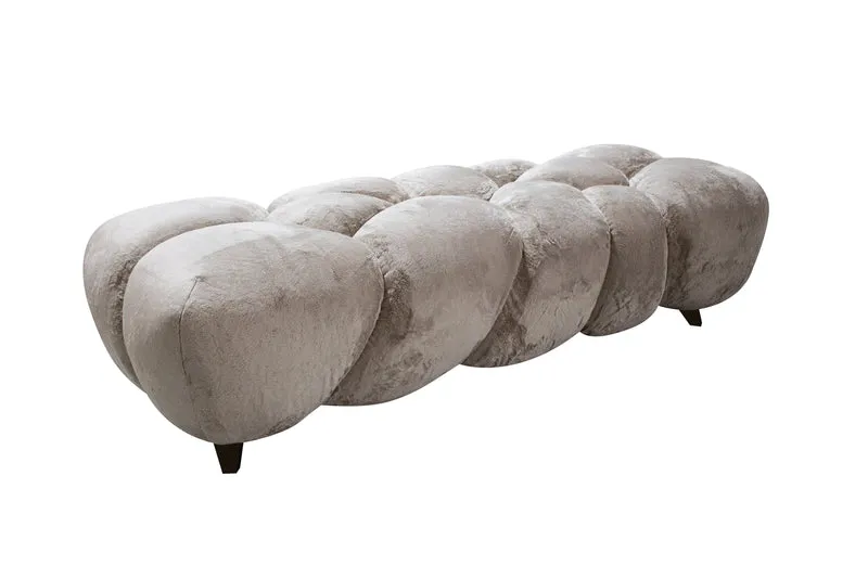Sitzbank beige, Bank beige, Länge 160 cm