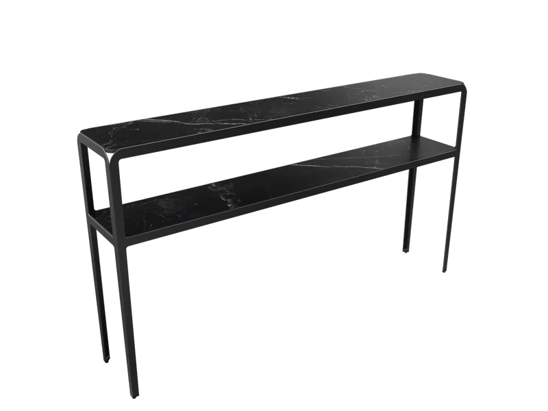 Konsole anthrazit Keramik, Wandtisch Keramik, Konsole mir Keramikplatte, Breite 150 cm