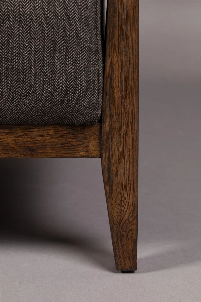 Sessel braun-grau, Sessel Massivholz-Gestell