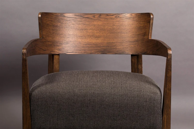 Sessel braun-grau, Sessel Massivholz-Gestell