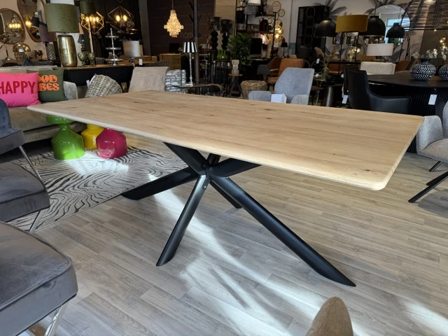 Sideboard Eiche massiv, Anrichte mit Glastür Eiche, Breite 160 cm