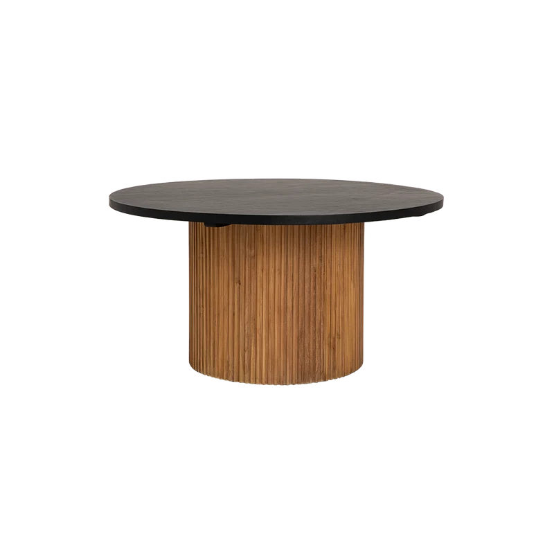 Esstisch rund Naturholz, runder Tisch Holz, Durchmesser 150 cm