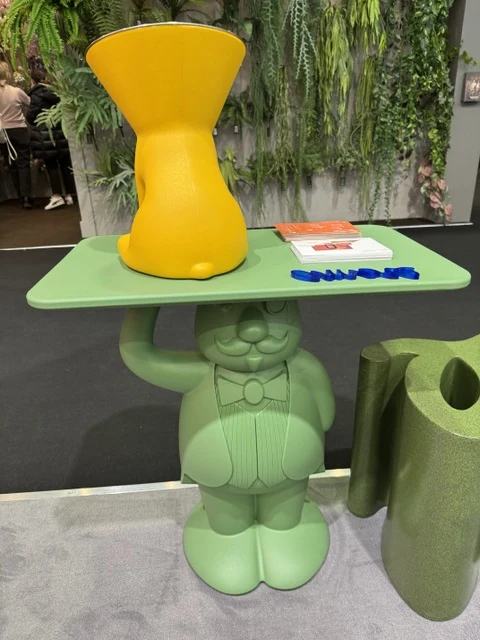 Garten-Beistelltisch gelb, Beistelltisch gelb Kunststoff, Höhe 68 cm