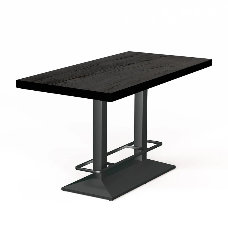 Bartischgestell schwarz, Tischgestell für eine Bartisch schwarz, Breite 100 cm