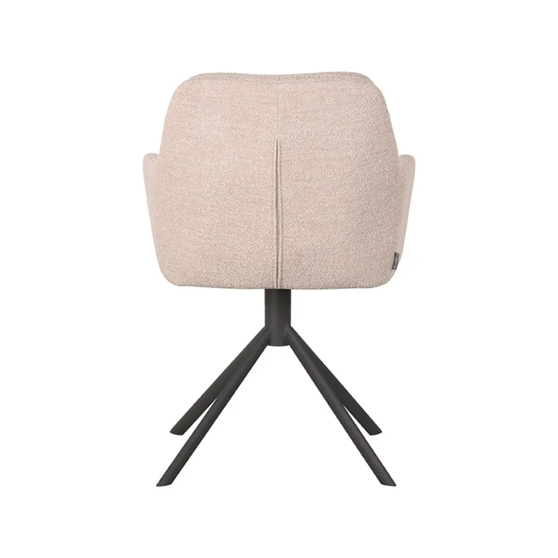 Stuhl drehbar Natur-creme, Esszimmerstuhl drehbar Boucle weiß-creme