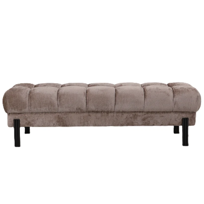 Sitzbank gepoltert Farbe braun, Sitzbank Textil braun, Länge 160 cm