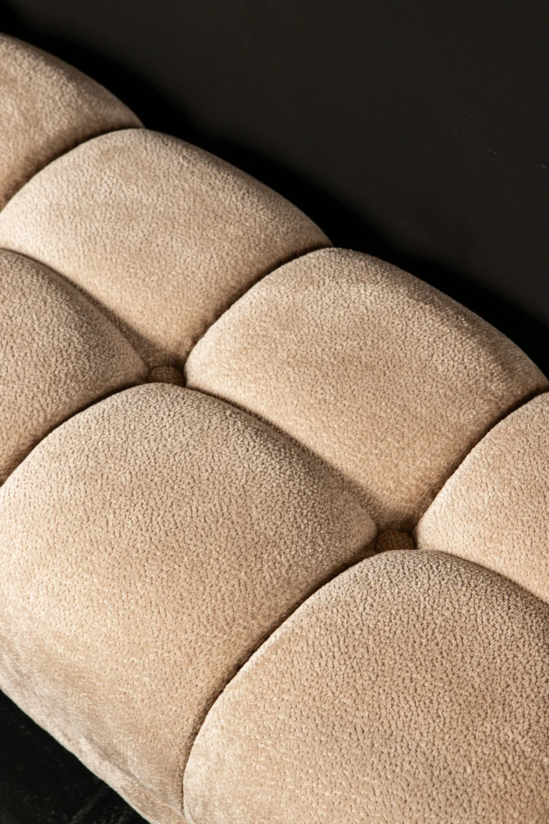 Sitzbank gepoltert Farbe creme, Sitzbank Textil creme, Länge 160 cm