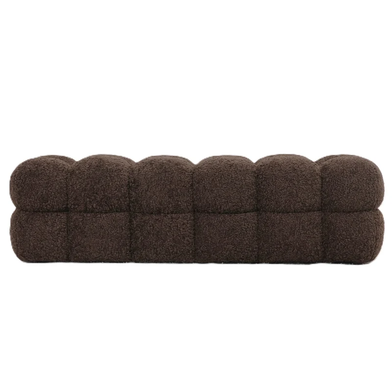 Sitzbank gepoltert Farbe braun, Sitzbank Textil braun, Länge 160 cm