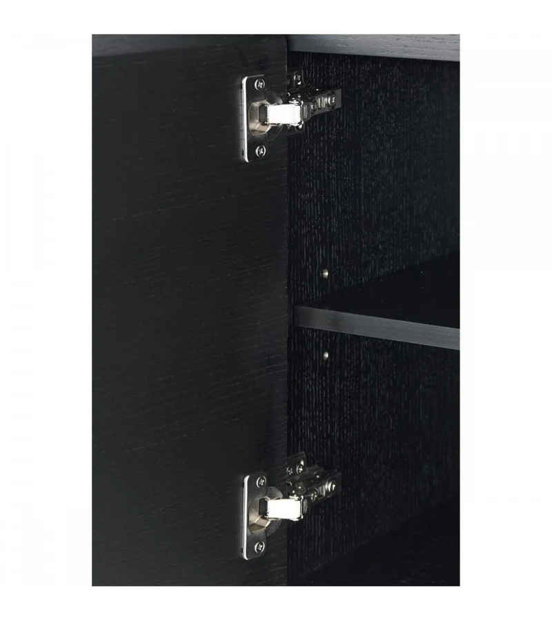 Sideboard schwarz, Anrichte schwarz, Breite 155 cm