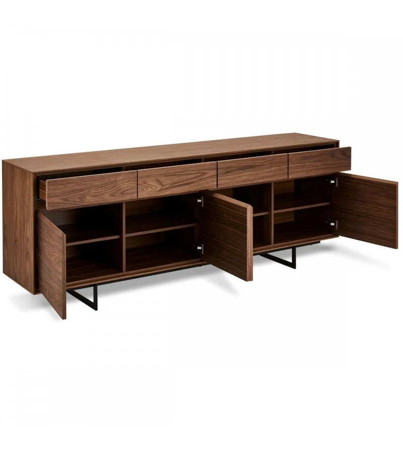 Sideboard Walnuss Anrichte Walnuss braun, Breite 205 cm