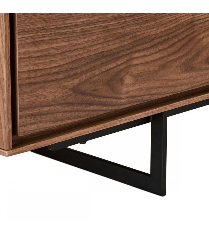 Sideboard braun-Walnuss, Anrichte braun, Breite 155 cm